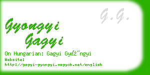 gyongyi gagyi business card